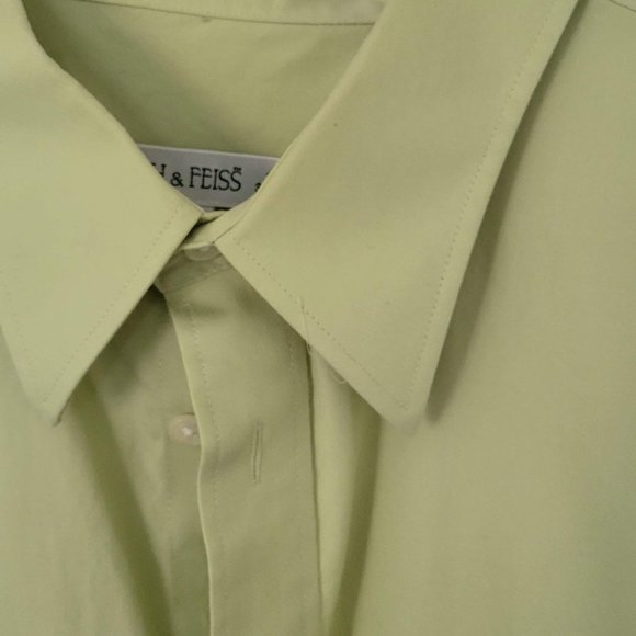 JOSEPH & FEISS, Men's Dress Shirt, 18 36/37, Green - Picture 4 of 4